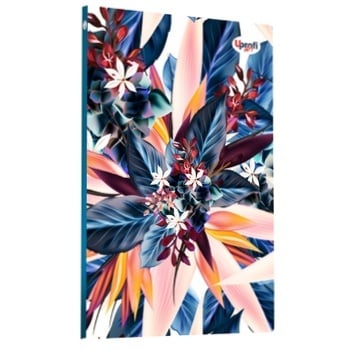 Блокнот B6 128 арк. крем. блок ламінація Abstract flower blue 900503 - купити, ціни на Таврія В - фото 1