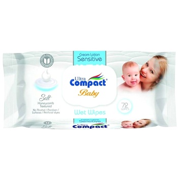 Серветки вологі Ultra Compact Baby 72шт - купити, ціни на Auchan - фото 2