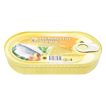 Baltijos Konservai Mackerel Fillets in Oil 190g - buy, prices for Auchan - photo 1