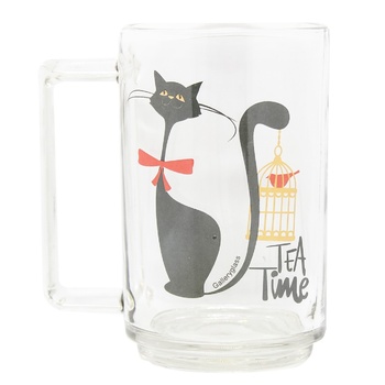 Galleryglass Bonjour Cat Glass Mug 330ml - buy, prices for Auchan - photo 3