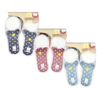 Взуття Gemelli домашнє жіноче Пух 7 - купити, ціни на МегаМаркет - фото 1