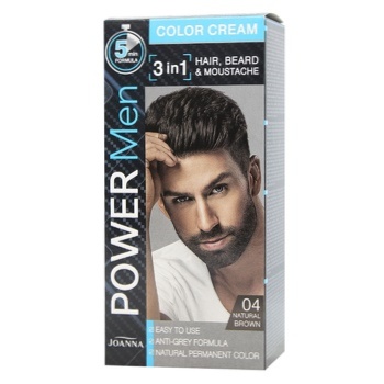 Power Men 3in1 04 Brown Hair Dye, Beard And Mustache 60g - buy, prices for Za Raz - photo 1