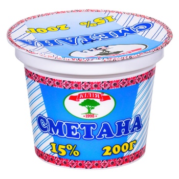 Сметана Кілія 15% 200г - купити, ціни на Ідеал - фото 1