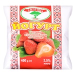Йогурт Кілія Елітний полуниця 2,5% 400г