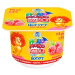 Lactel Loko Moko Raspberry with Omega 3, Calcium and Vitamin D3 Yogurt 1.5% 115g