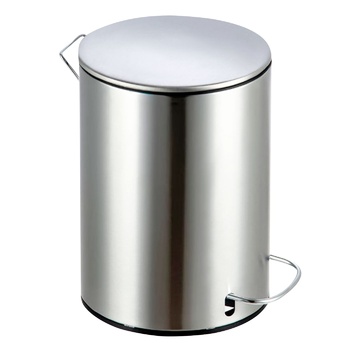 Trento Slow Motion Stainless Steel Trash Can with Pedal 5l - buy, prices for Tavria V - photo 1