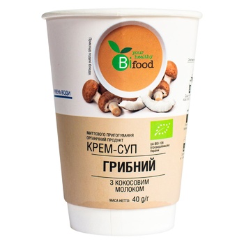 Суп-пюре Bifood грибний з кокосовим молоком 40г - купити, ціни на КОСМОС - фото 1