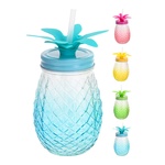 Pineapple Glass with Straw 400ml