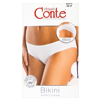 Conte Elegant Basic Collection Bikini Women's Panties s.98/M White