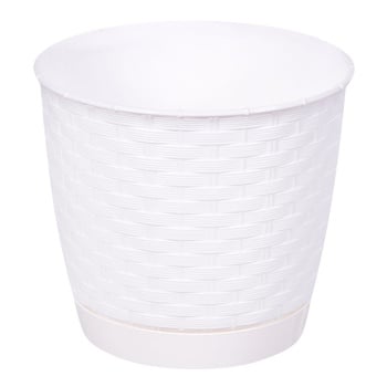 Prosperplast Ratolla White Flowers Pot 16.5cm - buy, prices for Auchan - photo 1