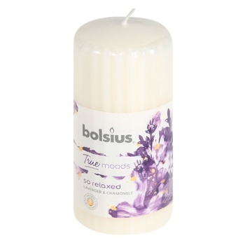 Свіча Bolsius True Moods 120/58 лаванда і ромашка - купити, ціни на - фото 1