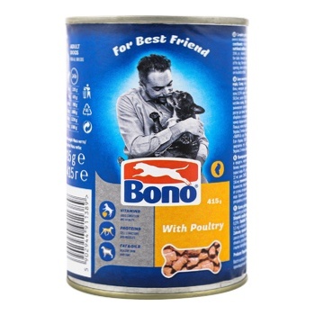 Корм Bono Junior для цуценят з птицею 415г Корм Bono Junior для цуценят з птицею 415г - купити, ціни на - фото 1