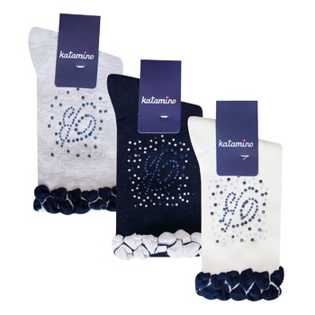 Шкарпетки дитячі Katamino для дівчаток р.31-33 - купити, ціни на КОСМОС - фото 1
