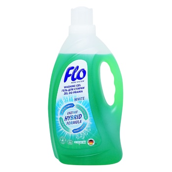 Flo Hybrid Formula 4in1 White Fabrics Washing Gel 2l - buy, prices for EKO Market - photo 1