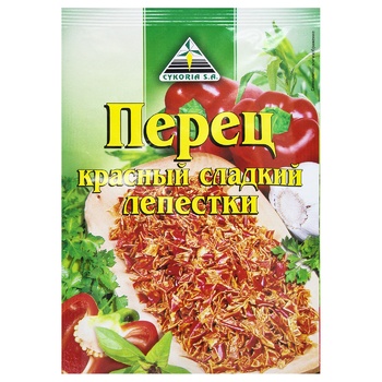 Приправа Cykoria S.A Перец красный сладкий лепестки 15г - купить, цены на Auchan - фото 1