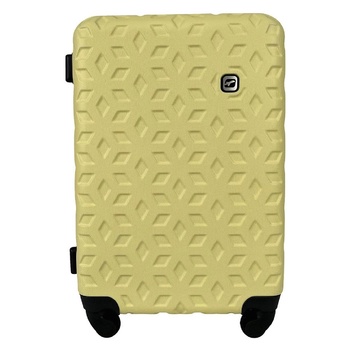 Airport Happy 4 Wheels Yellow Suitcase 60cm - buy, prices for - photo 1