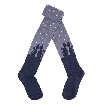 Playground Cats Under Stars Children's Tights s.128 Dark Blue