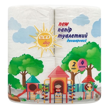 Eco Day 2-ply Toilet Paper 4pcs   - buy, prices for Vostorg - photo 1