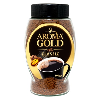 Кофе Aroma Gold Classic растворимый 100г - купить, цены на ЕКО Маркет - фото 1