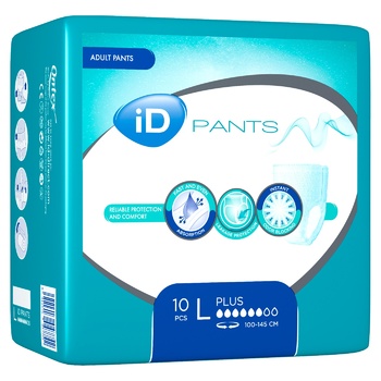 iD Plus Diapers for Adults L 10pcs - buy, prices for ULTRAMARKET - photo 2