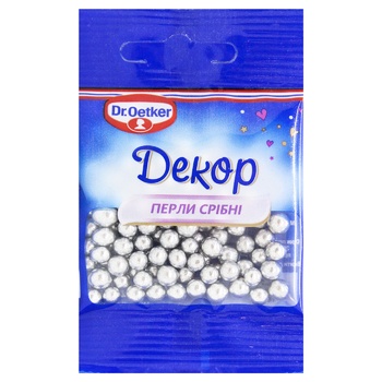 Dr.Oetker Sugar Decorative Powder Pearls Silver 10g - buy, prices for ULTRAMARKET - photo 1