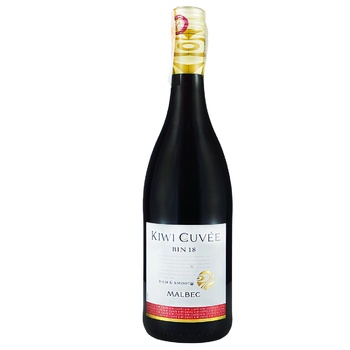 Kiwi Cuvee Malbec 2015 Red Dry Wine 12.5% 0.75l - buy, prices for Auchan - photo 1