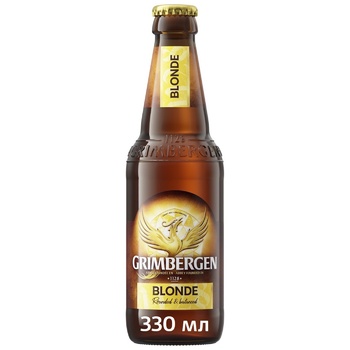 Пиво Grimbergen Blonde светлое 6,3% 0,33л - купить, цены на Ашан - фото 1