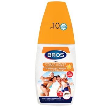 Bros Mosquito Spray + Sun Protection 2in1 50ml - buy, prices for Auchan - photo 1