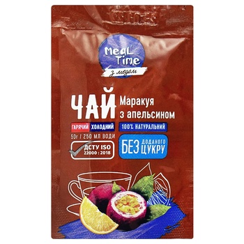 Чай Meal Time Маракуя з апельсином без цукру 50г - купити, ціни на Auchan - фото 1