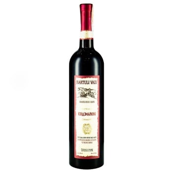 Kartuli Vazi Kindzmarauli Red Semisweet Wine 10.5% 0.75l - buy, prices for NOVUS - photo 2