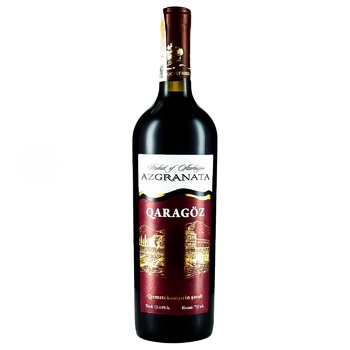 Вино Az-Granata Qaragoz 2016 красное полусладкое 12-14% 0,75л - купить, цены на ULTRAMARKET - фото 1