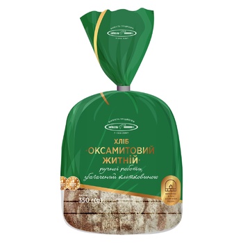 Хліб КиївХліб Оксамитовий житній нарізаний упакований 350г