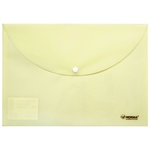 Папка-конверт Norma Pastel жовта з кнопкой А4