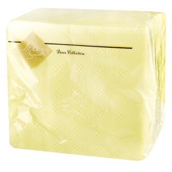 Luxy Single-layer Yellow Paper Napkins 100pcs - buy, prices for Auchan - photo 1