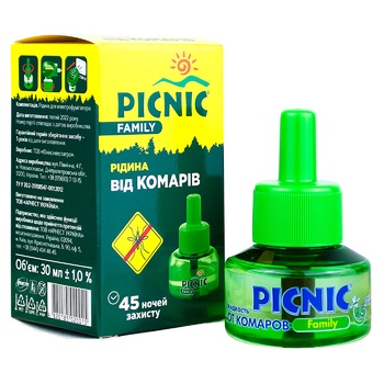 Picnic Family Liquid Mosquito Repellent 30ml 45 Nights - buy, prices for Vostorg - photo 2