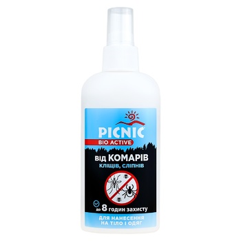 Picnic Bio Active Lotion Against Mosquitoes and Ticks 100ml - buy, prices for MegaMarket - photo 1