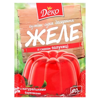 Желе Деко полуниця 80г - купити, ціни на Auchan - фото 1