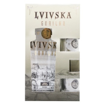 Lvivska Old Legend Vodka 40% 0.7l + 2 Glasses in box - buy, prices for ULTRAMARKET - photo 2