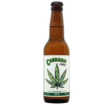 Сидр Friday Brewery Cannabis газированный полусладкий 6% 0,33л - купить, цены на Auchan - фото 1