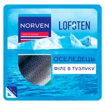 Оселедець Norven філе на шкірі в тузлуку 500г