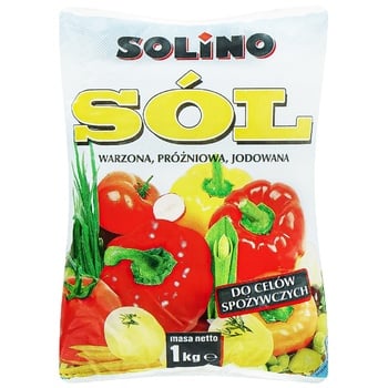 Сіль Solino йодована 1кг - купити, ціни на Auchan - фото 1