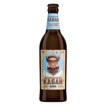 Zhashkivsky wild boar White Unfiltered Light Beer 5% 0.5l - buy, prices for MegaMarket - photo 1