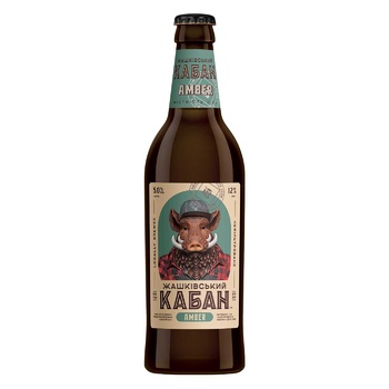 Zhashkivsky Kaban El Unfiltered Light Beer 5% 0.5l - buy, prices for Auchan - photo 1