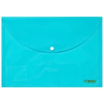 Norma Pastel Blue Envelope Folder with Button A4
