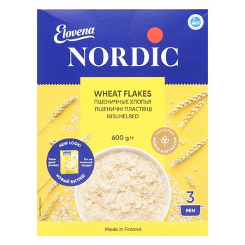 Хлопья пшеничные Nordic 600г - купить, цены на ULTRAMARKET - фото 2