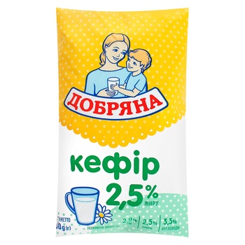 Кефір Добряна 800г 2,5%