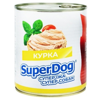 Паштет SuperDog Курка для собак 800г