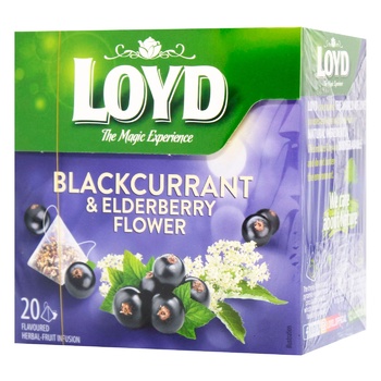 Loyd Blackcurrant and Elderberry Flower Herbal Fruit Tea 2g*20pcs