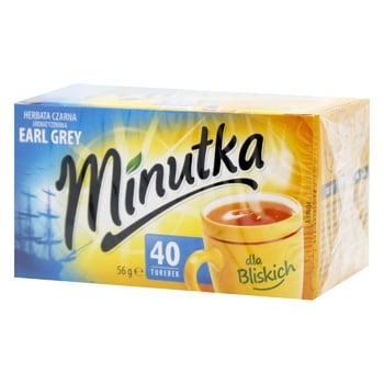 Чай черный Minutka Earl Grey 1,4г*40шт - купить, цены на METRO - фото 1