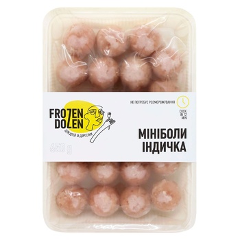 Мініболи Frozen Dozen Індичка заморожені 650г - купити, ціни на WINETIME - фото 1